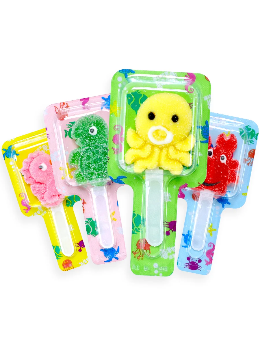 Custom Funny Turtle Crab Octopus Seahorse Seaworld Animals Gummy Jelly Candy For Kids