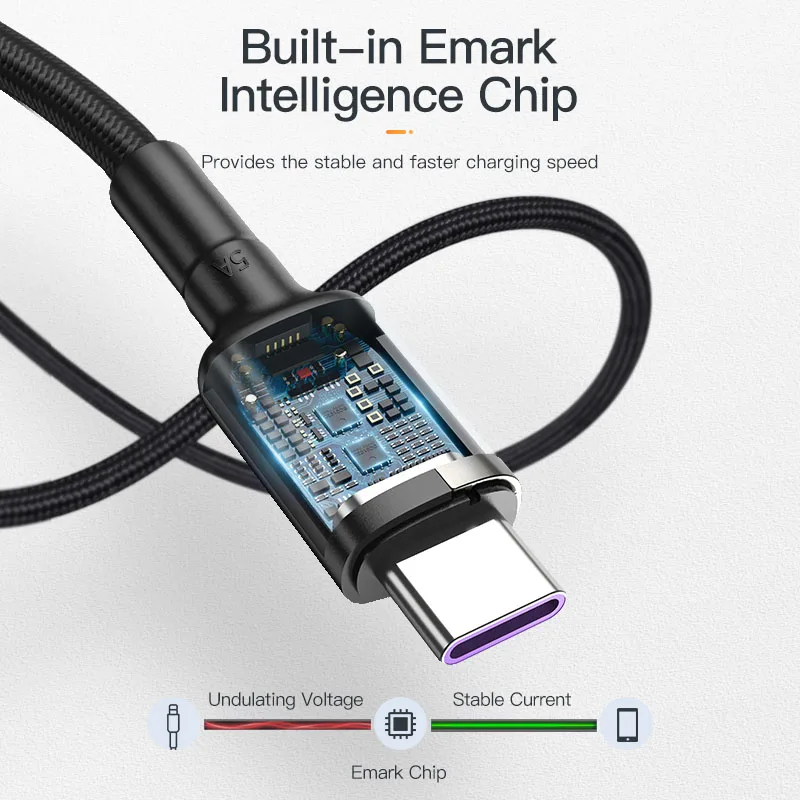 USB C To Type C Cable PD100W 60W Fast Charge Mobile Cell Phone Charging Cord Wire For Xiaomi Samsung Huawei Macbook iPad