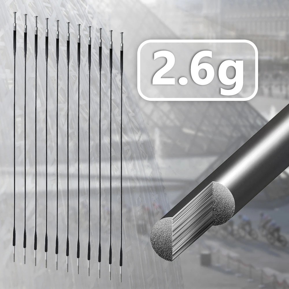 Featherweight Carbon Spoke for MTB/Road Bikes Straight Head Design Compatible with Standard Hubs Better Bicycle Spokes