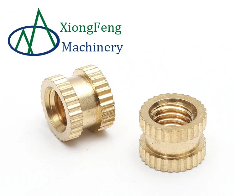 
Custom precision CNC machined brass nuts threaded inserts nuts 