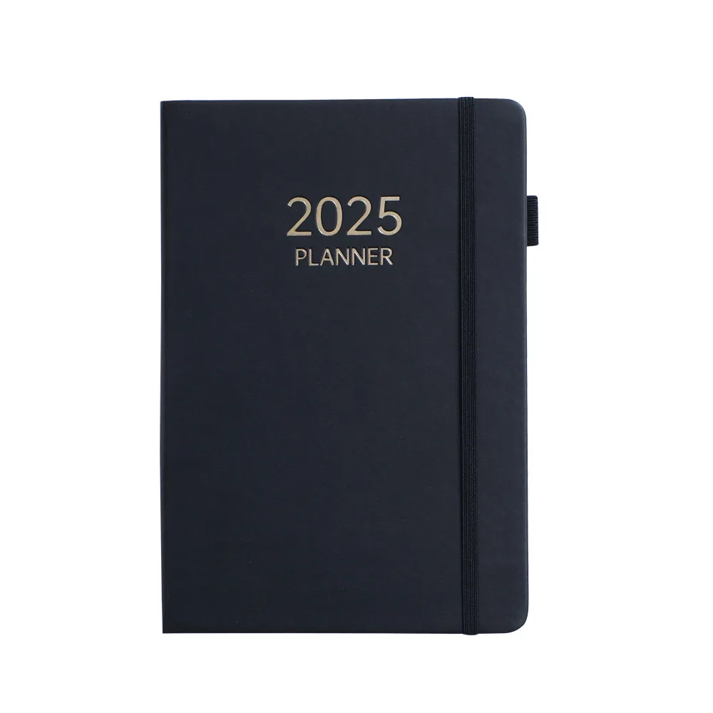 Promotional business gifts A5 2025 English Calendar 365Day Strap notebook Student stationery notepad advertising custom notebook