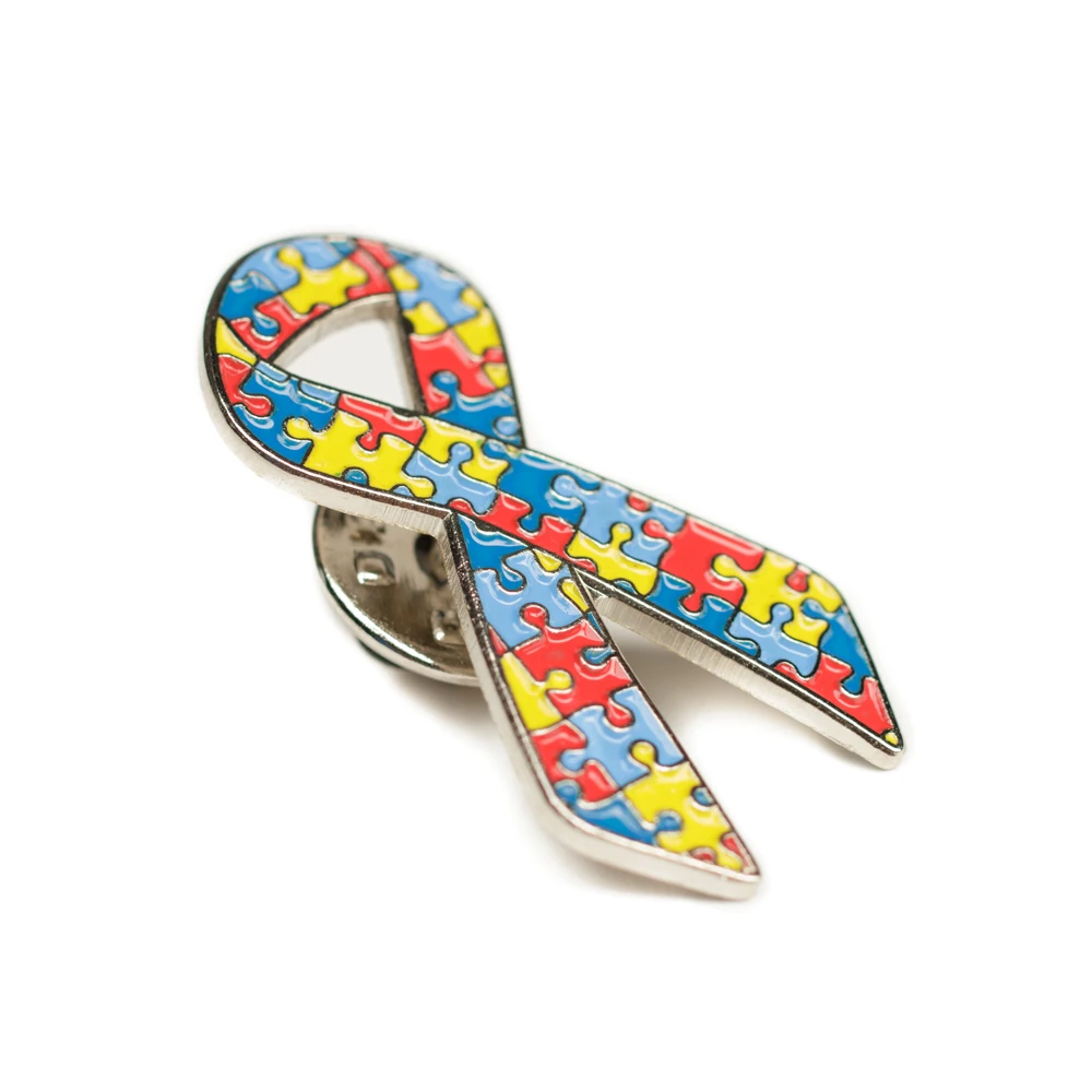 Custom Soft enamel Diabetes Awareness Lapel Pin Autism Enamel Pin Badge