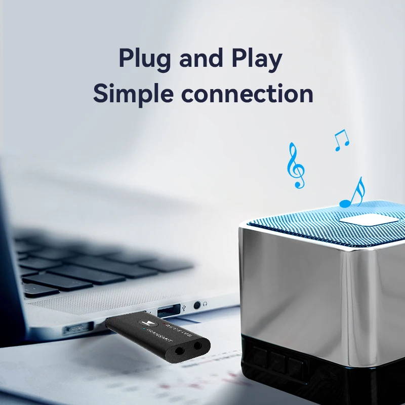 2 IN 1 USB Wireless 3.5mm Aux Transmitter Receiver Bluetooth Music Audio Adapter