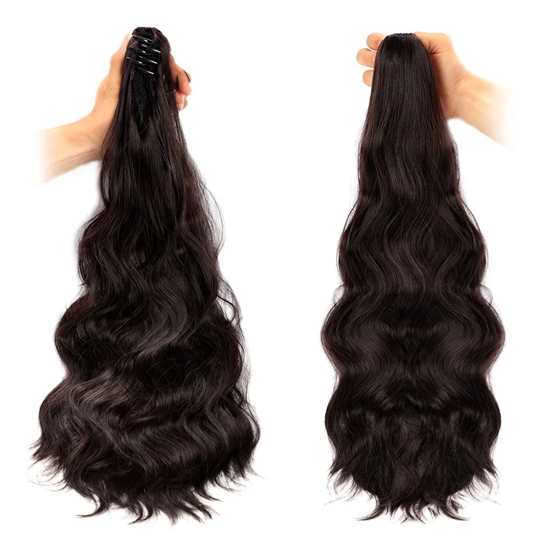 
Ponytail Extension Claw Clip Long Wavy Curly Hair Extension Jaw Clip Ponytail Hairpiece Synthetic Pony Tail 