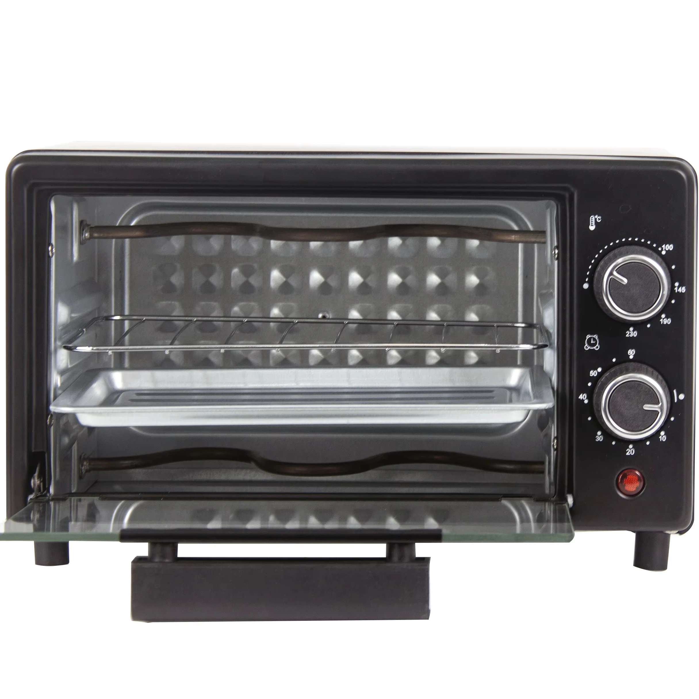 Mini Multi-Function Electric Oven, 9L/12L Capacity, 750W Power, Perfect for Bread & Pizza, With Temp & 60-Min Timer.