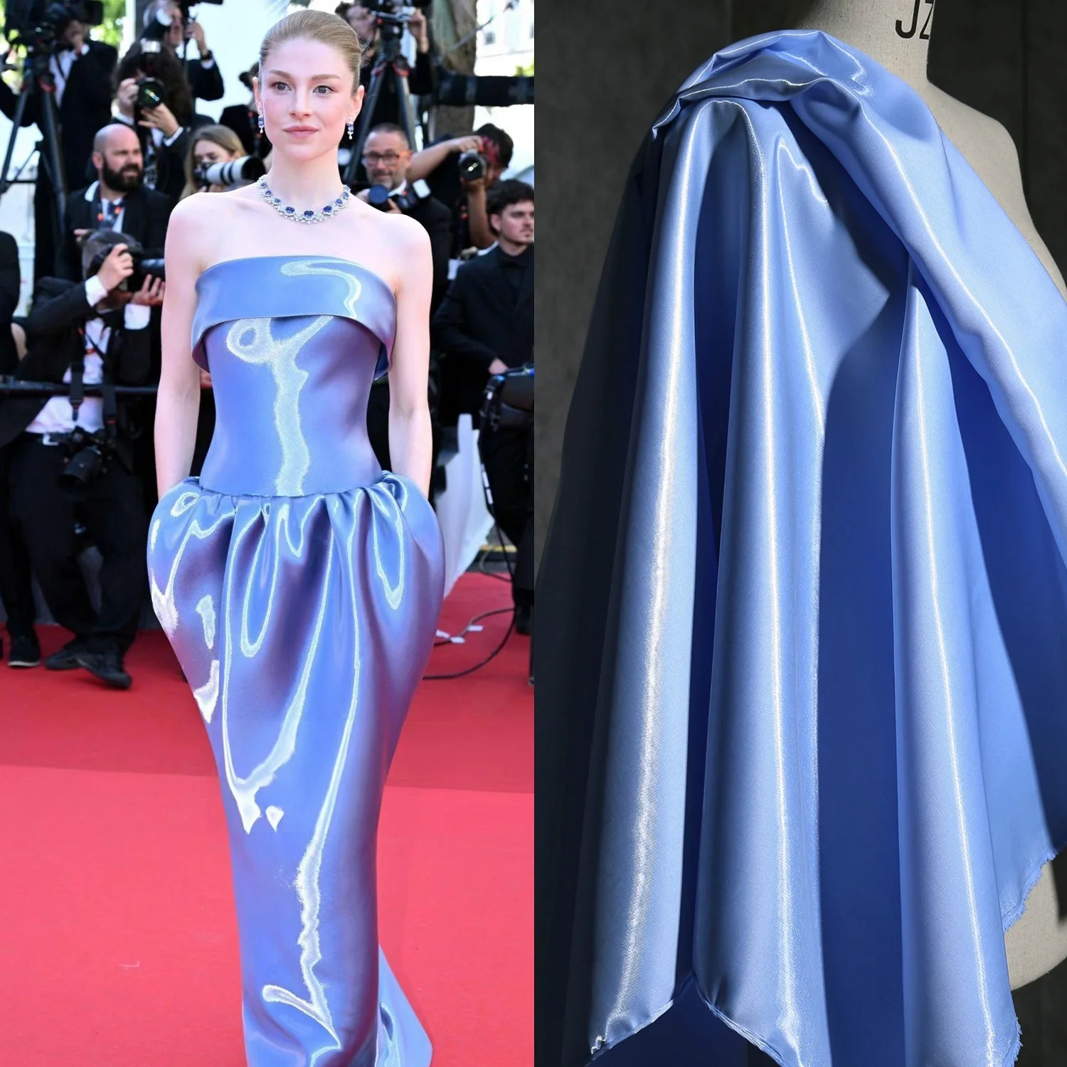 FASHION FABRIC WHOLESALE METALLIC CRYSTAL SHINY LUSTER LIQUID ORGANZA SHIMMER GOLDEN SUPPLIER CLOTH MATERIAL FABRIC FOR GOWN