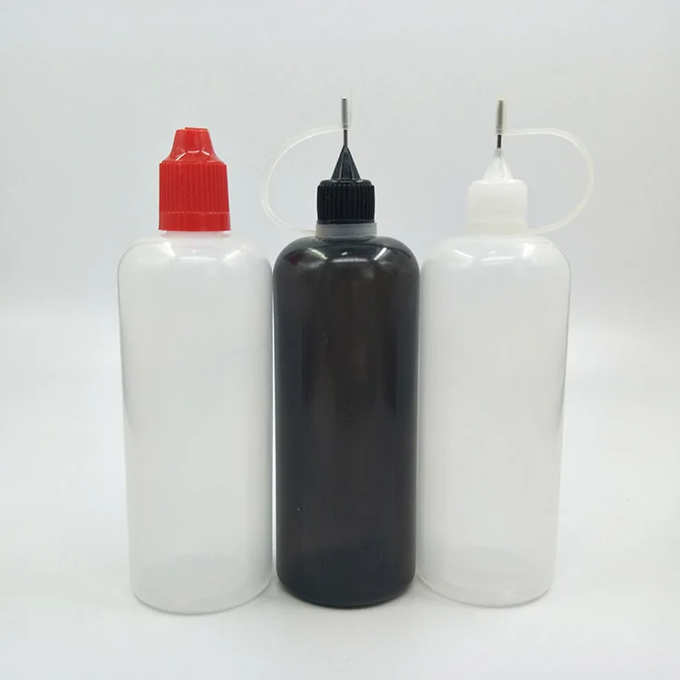 Needle Tip Squeeze Bottle Glue Applicator Bottle 5ml 10ml 15ml 20ml 30ml 50ml 100ml 120ml PE Clear Needle Tip Dropper Bottle