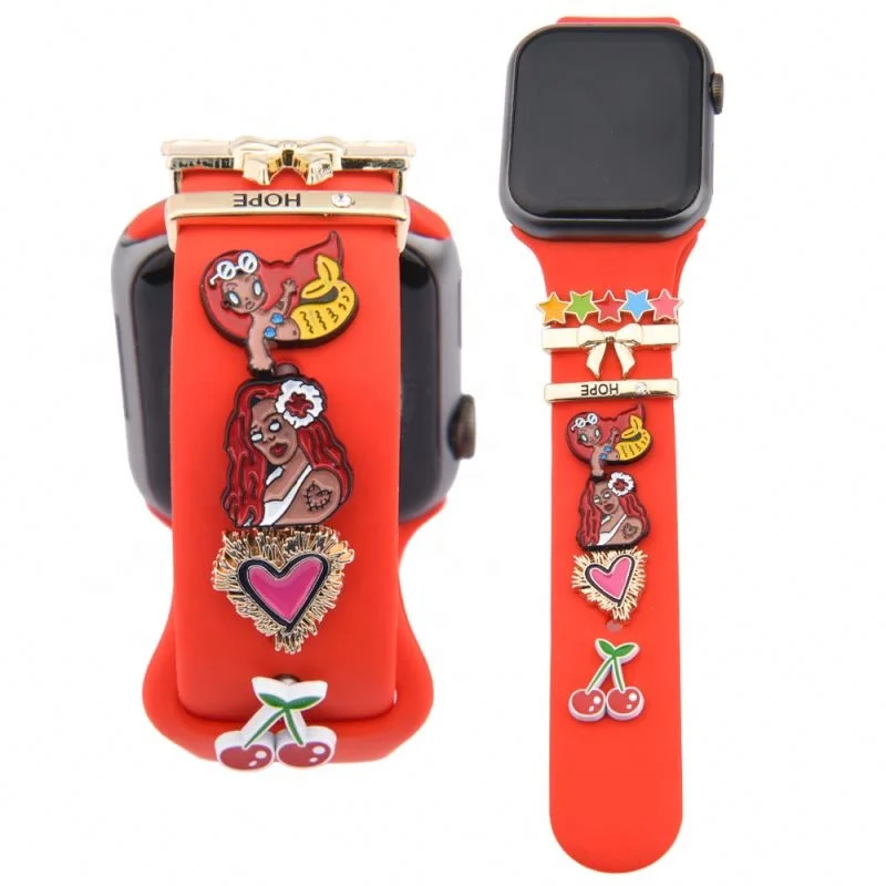popular cartoon karol g design metal watch bad charms decoration accessories for watch band