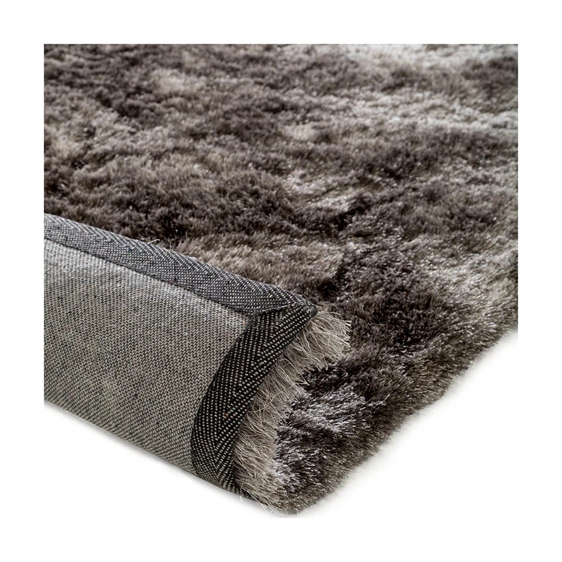 Серый цвет полиэстер шелк лохматый области ворсистый коврик ковры и ковры
