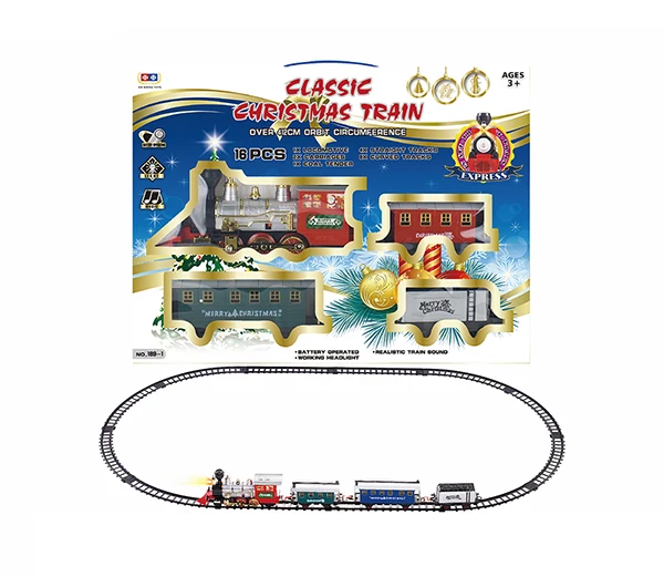 Kids classic battery operated express passenger toy ho scale model railway train track
