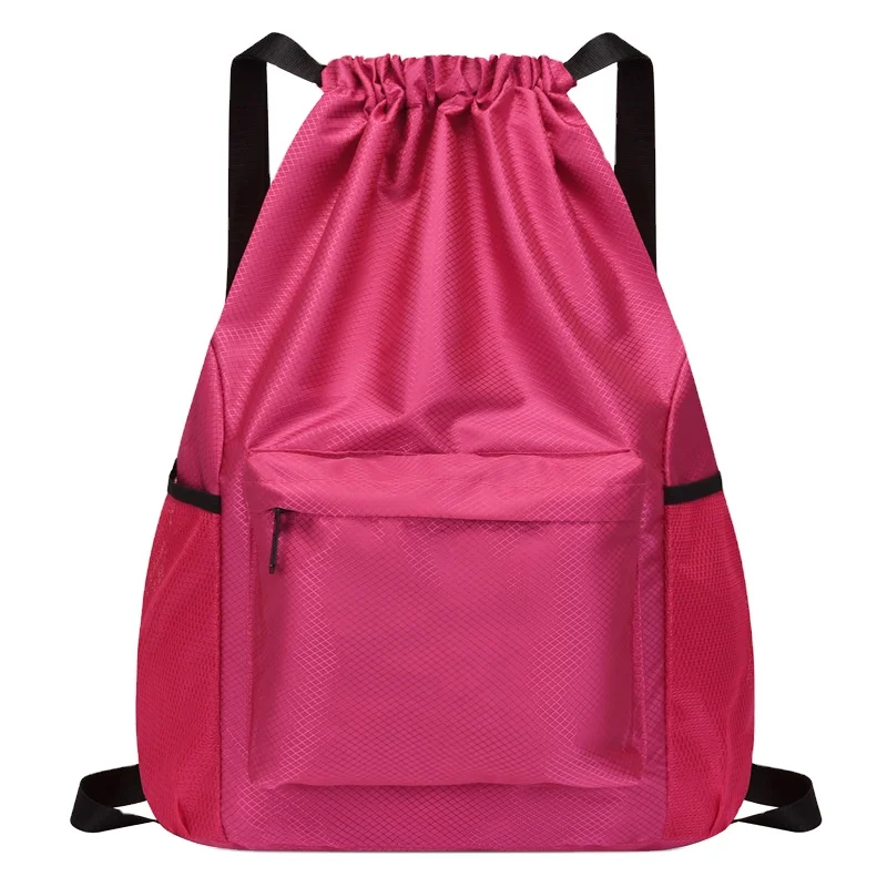 Promotion Custom Sport Gym Sack 420D Polyester Drawstring Backpack Gift Bag