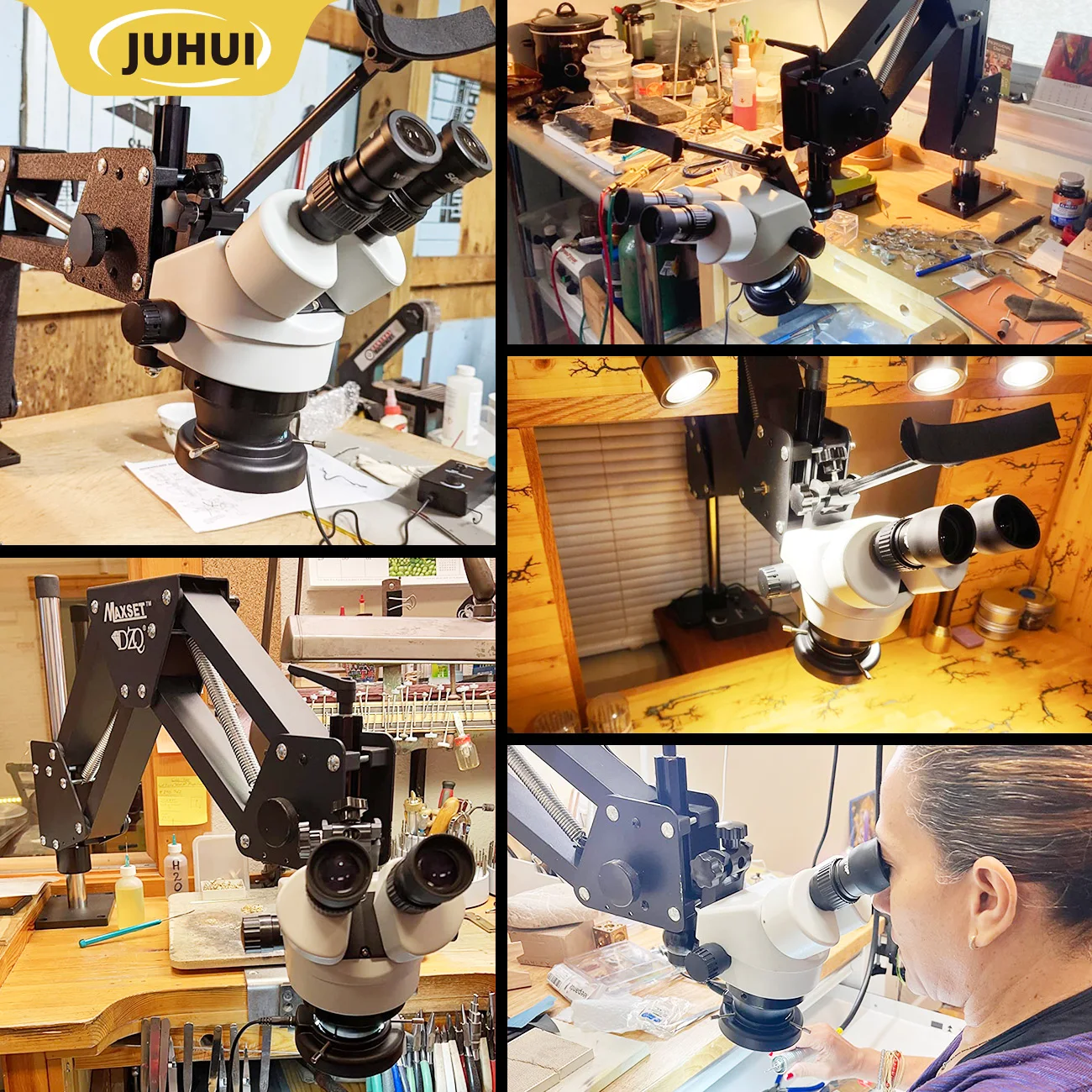 7X-45X Multi-Directional Microscope for Gem & Jewelry Inspection - Precision Tool