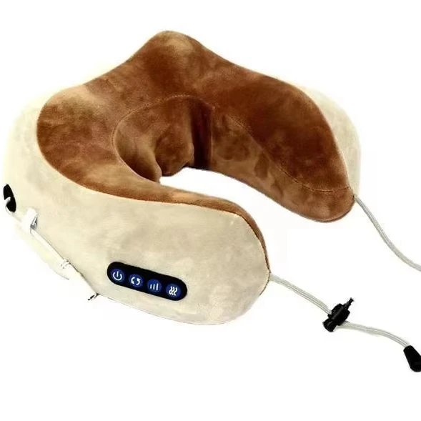 2024 Phenitech New launch U Shape Massage Pillow for Relaxation,Soft Neck Head Massage Pillow,Rechargeable Neck Massage Pillow