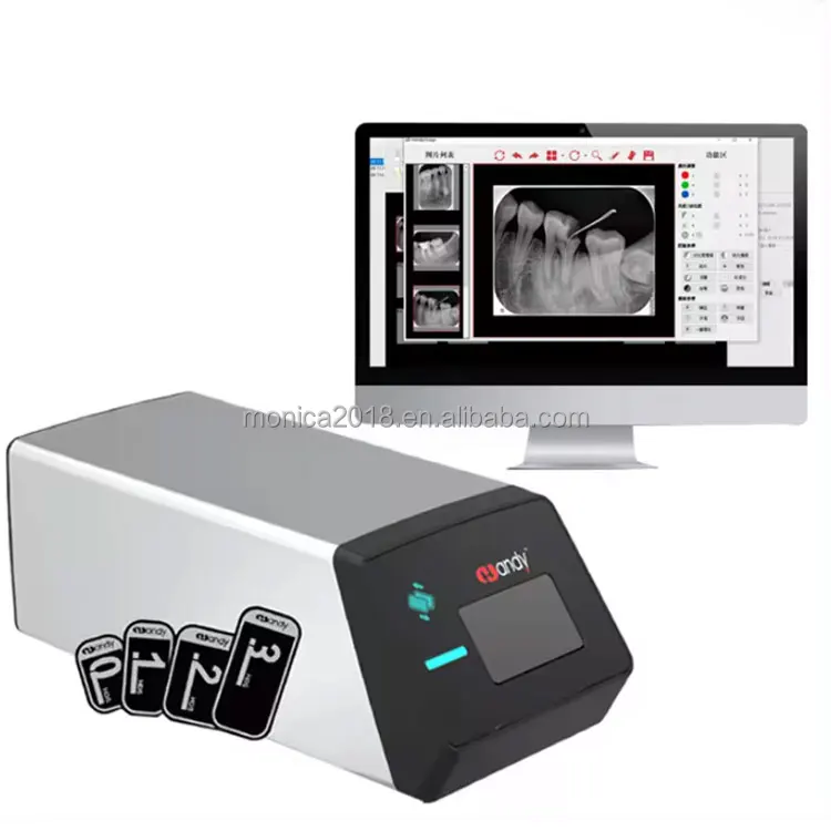 Dental X Ray Scanner Sensor HDS-500 Digital Imaging Plate Scanner with 3pcs plates Dental Digital Imaging Phosphor Plate Scanner