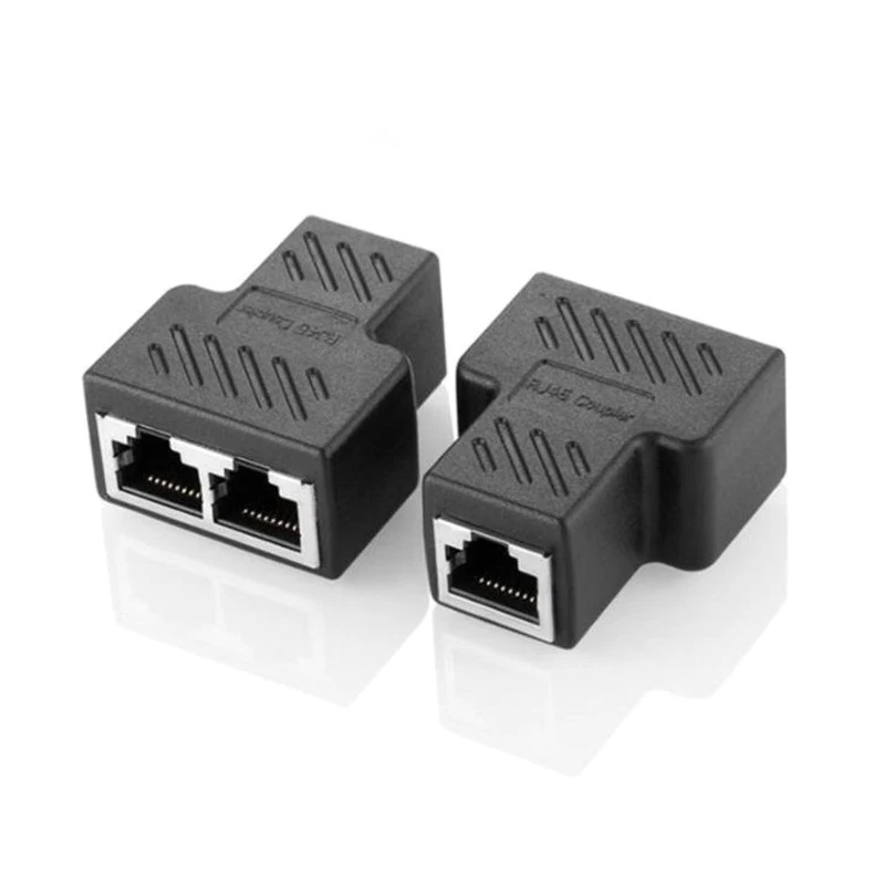 Сетевой преобразователь CAT5e Cat6, разъем 1 на 2 порта, двойной RJ45, гнездовой адаптер, сплиттер