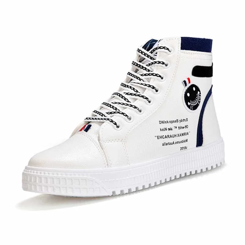High Quality Best Brand Fashion White Soft Sole Sneakers High Top Shoes Sneaker For Men