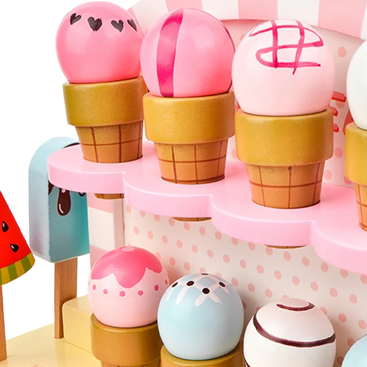  Деревянные игрушки в виде мороженого розовый магазин комплект игрушек для детей Z10104A