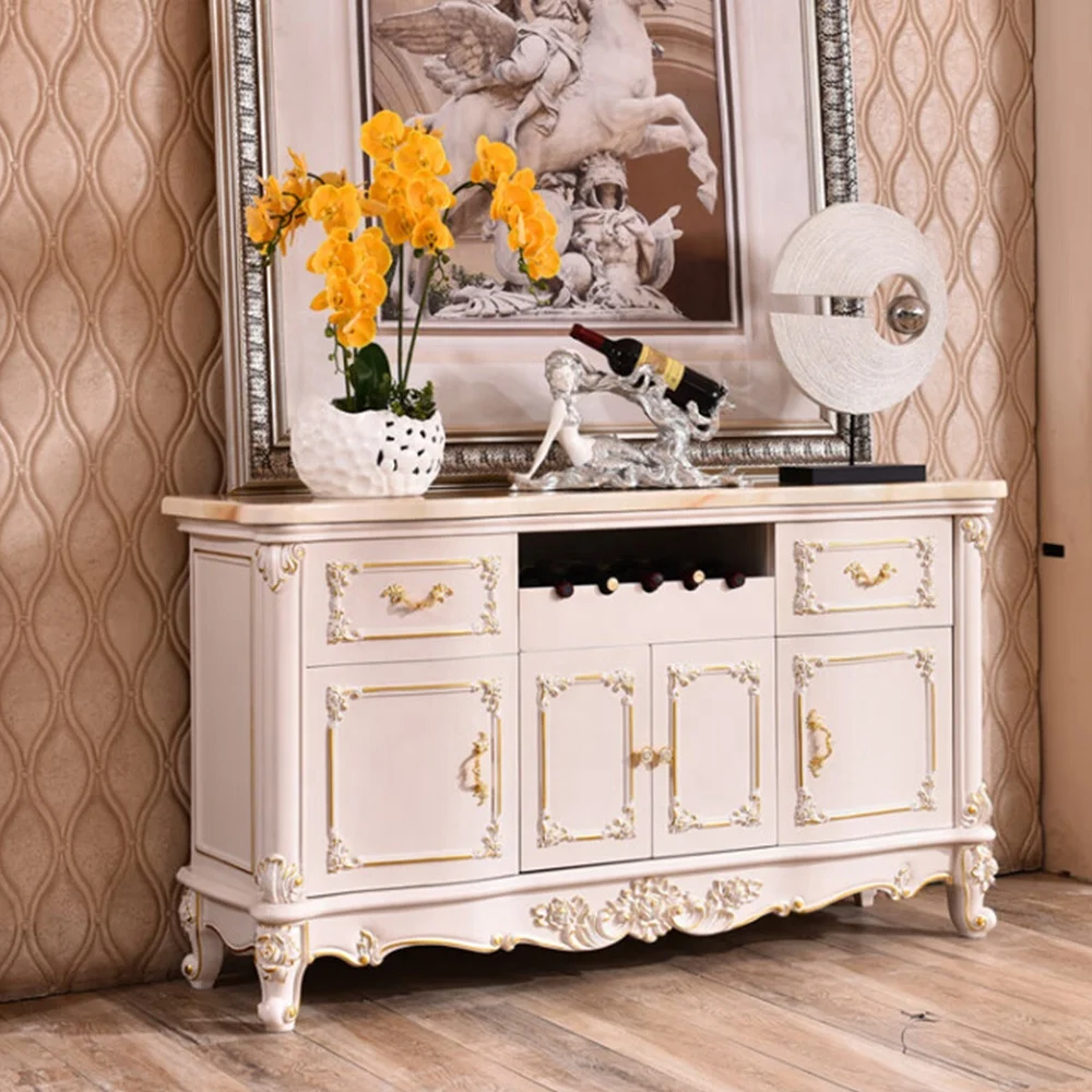 Классический дубовый боковой набор для гостиной деревянное украшение винтажный шкаф хранения домашней