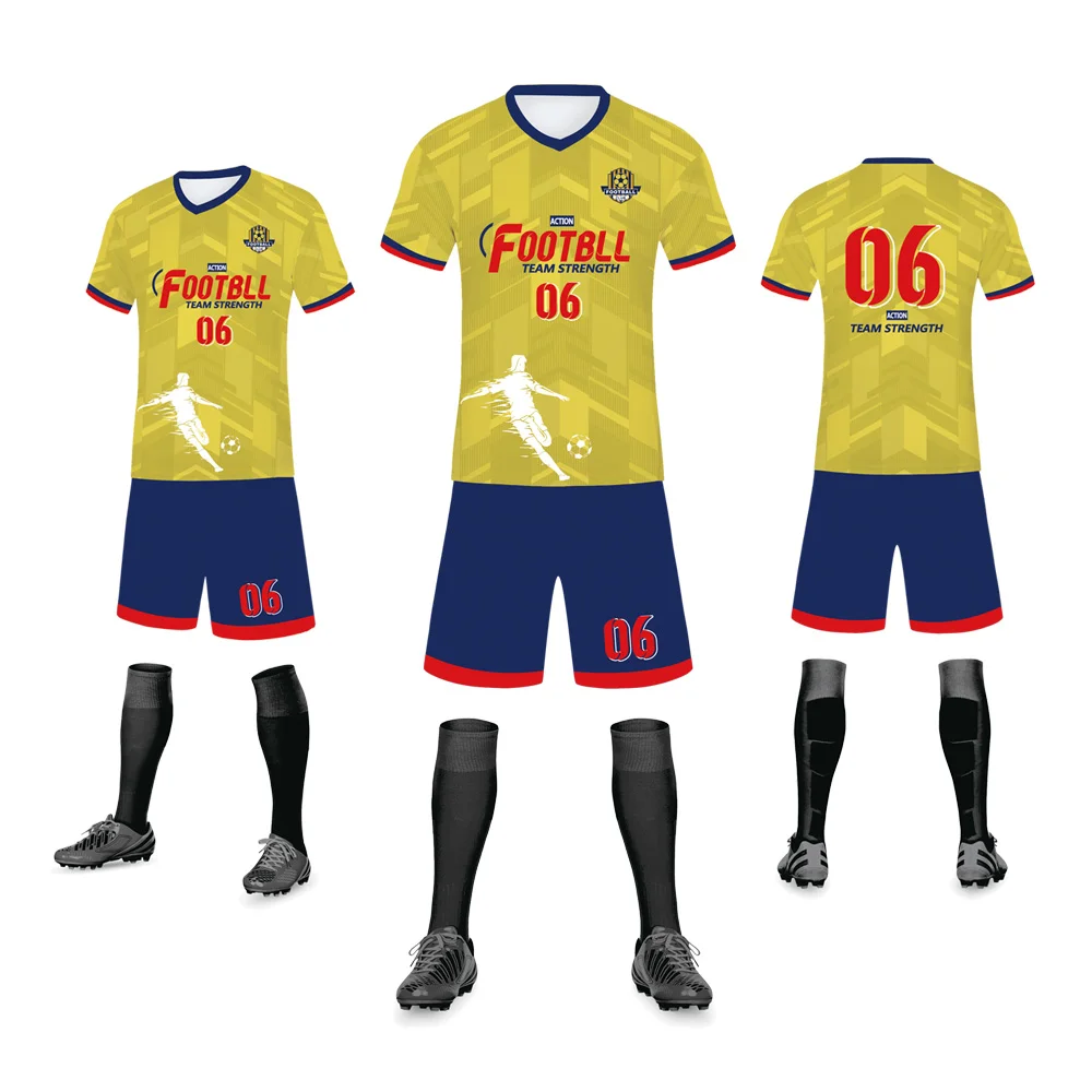 2022 Soccer Jersey Latest Design Top Thai Quality Soccer Uniform Jersey Custom Popular Club Football Shirt