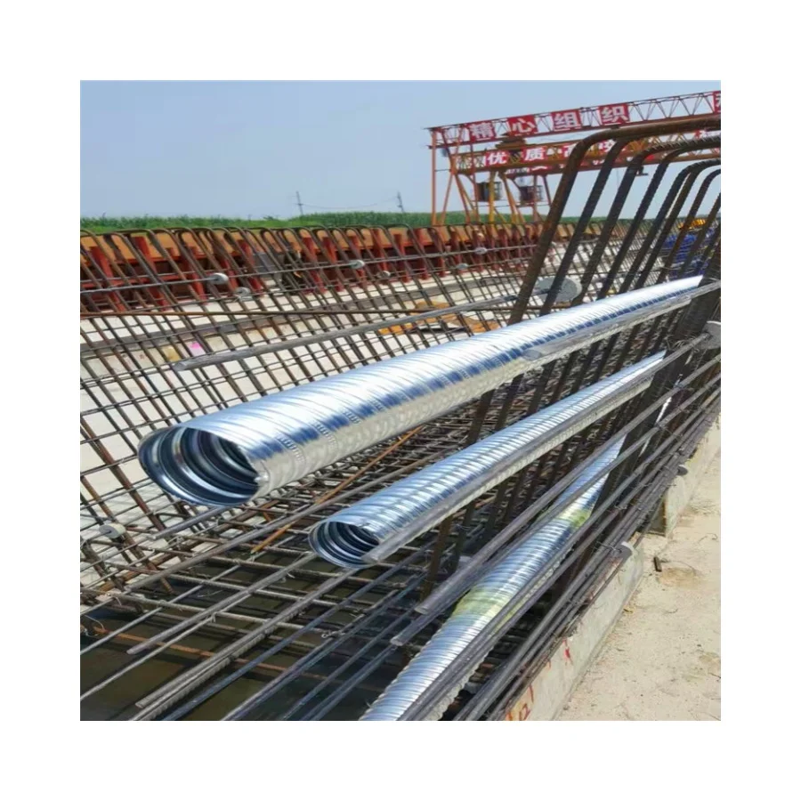 Заводская цена 60 мм 75 оцинкованная круглая гофрированная металлическая труба предварительно напряженное натяжение стойки