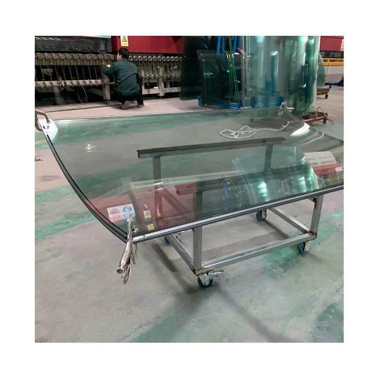 Good Quality Low E Bent Curved Tempered Laminated Insulated Glass for Building Curtain Wall Facade