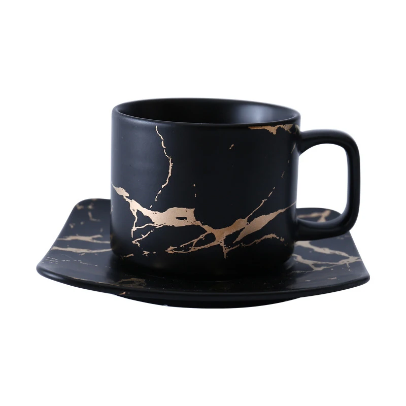 Popular marble tea cup and saucer