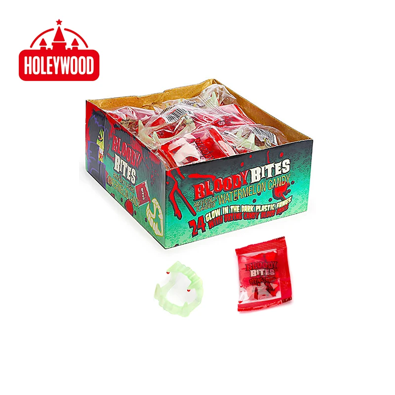 Holeywood кровавые укусы 10 г жидкие конфеты Фруктовый Сахар со вкусом Халяль сертифицированный в индивидуальной упаковке