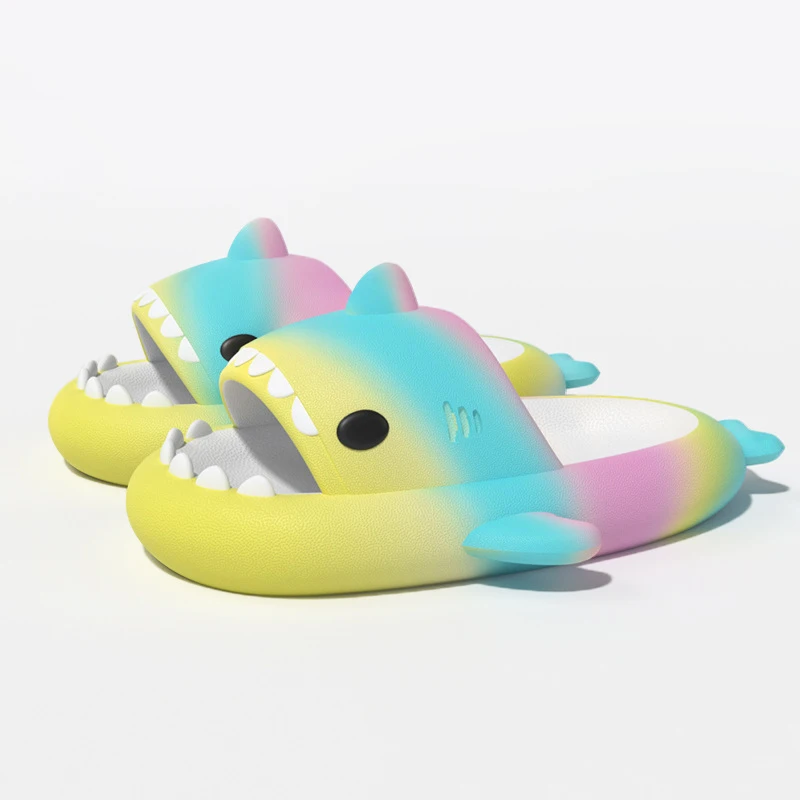 Hot Selling Women Cartoon Cute Home Beach House Indoor Outdoor EVA Fashion Shark Slides Slippers For Men