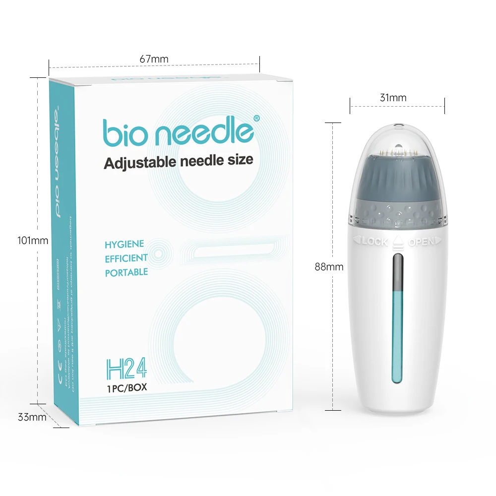 New Trending  Bio Needle H24 Cosmetics Portable Tool and Serum Applicator Mesotherapy Treatment Good Effect