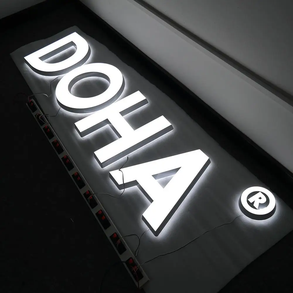 Custom Outdoor 24V Solar Acrylic 3d Lighted House Number Sign Letters Led Backlit Stainless Steel Number light up letters