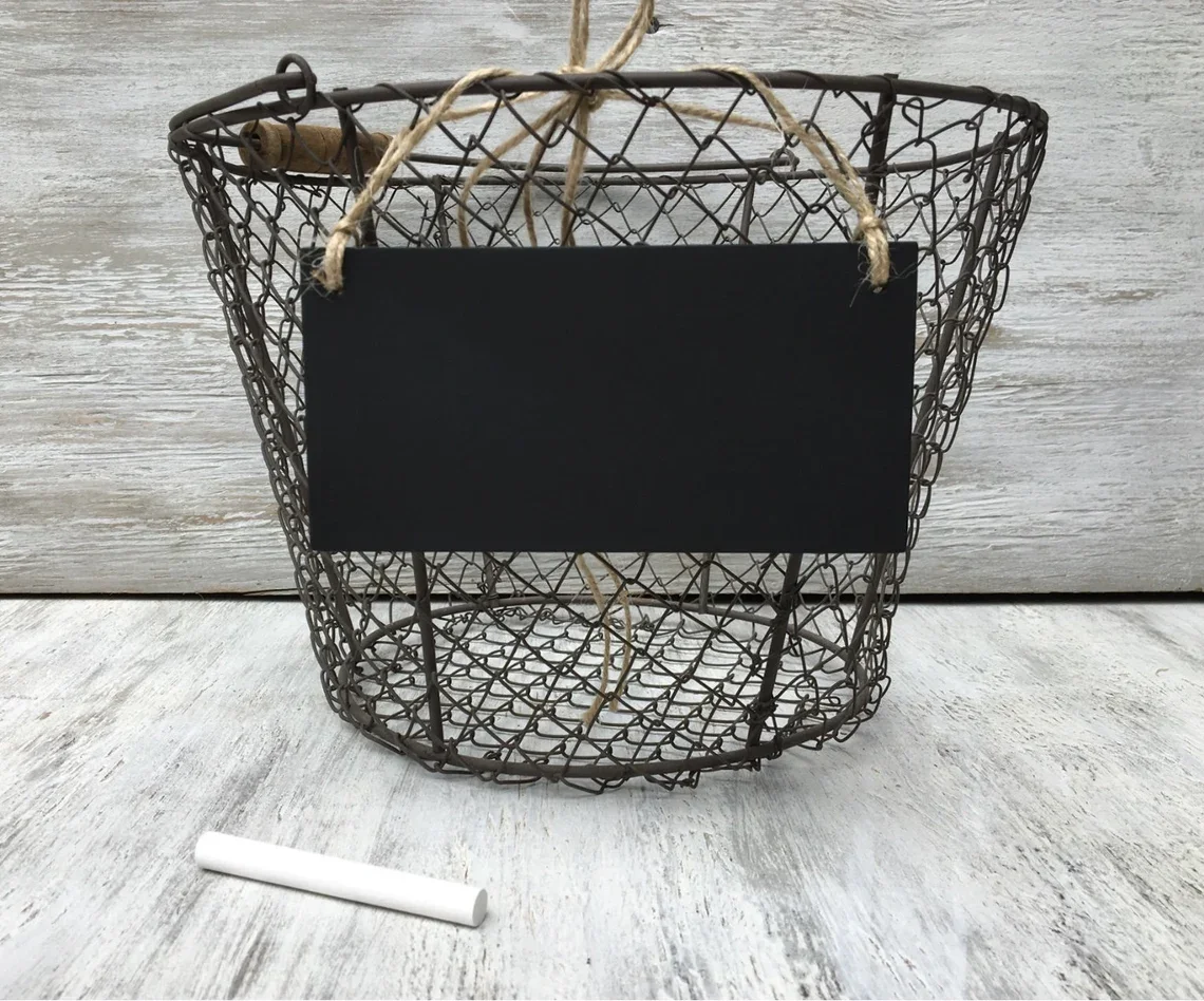 Home Organization Office Decor Home Decor Reusable Personalized or Blank Mini Hanging Chalkboard Tag Sign with Jute Twine