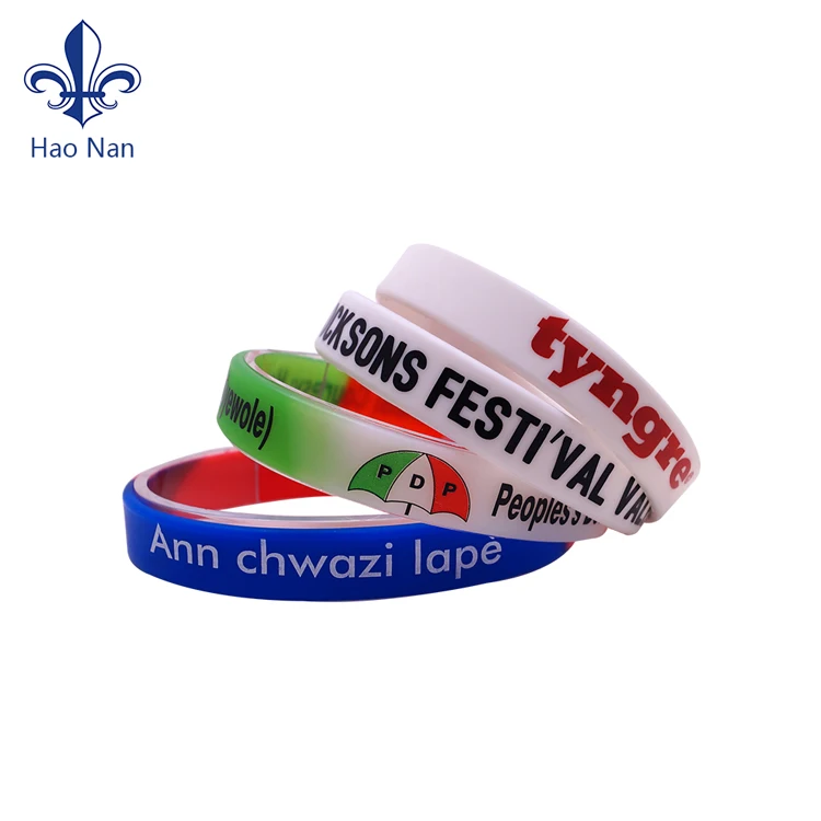 Cheap Custom Rubber Bracelet Maker Silicone Wrist bands with custom design logo