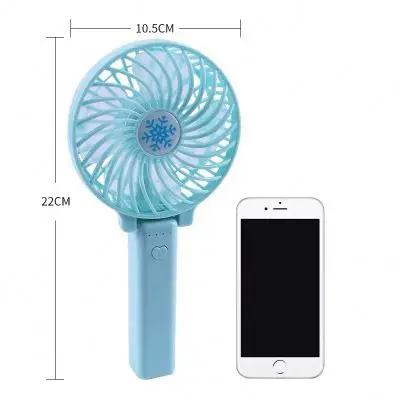 Outdoor Portable mini fan battery USB handy fan, mini handheld rechargeable fan with light