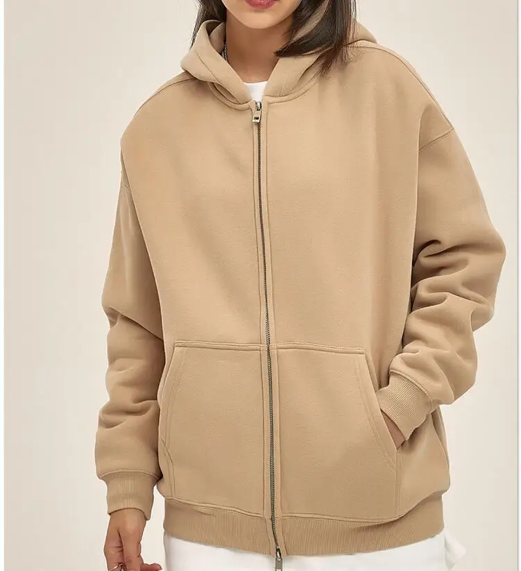 New Design Custom Cotton Zipper Sweater with Drawstring Fitness Workout Gym Sport Hoodies Sweatsuit