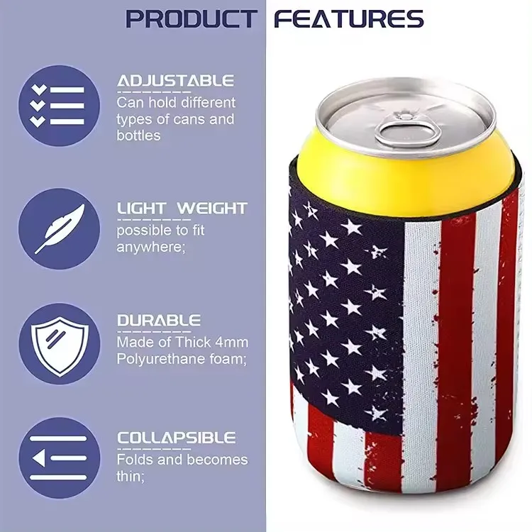 Custom Design 3mm 5mm Neoprene Stubby Holder Beer Can Cover with custom logo can cooler Personalized Sublimation Can Cooler