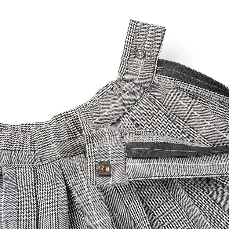 Fashion design polyester rayon woven plaid kid girls school uniforms pleated mini skirt