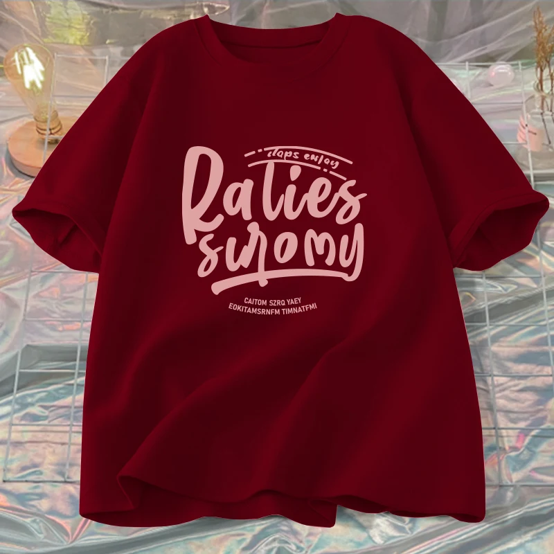 T-shirts for Girl Children Jersey Short Sleeve OEM Service Custom Label Print Single Jersey 100% Cotton Plain Dyed Smart Casual