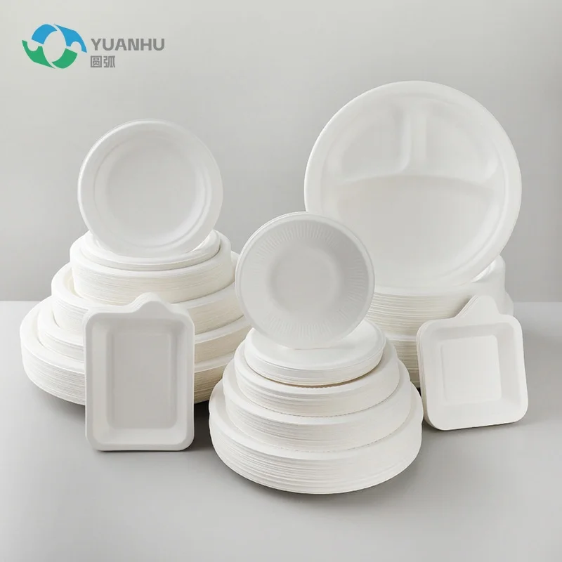 Bio Degradable Bagasse Plates Disposable Paper Plates dinner plates