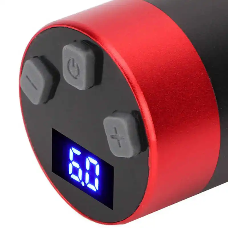 Wireless Tattoo Power Supply with USB Charging Cable LED Display Tattoo Machine Battery RCA Interface 1500mAh for Tattoo Salon