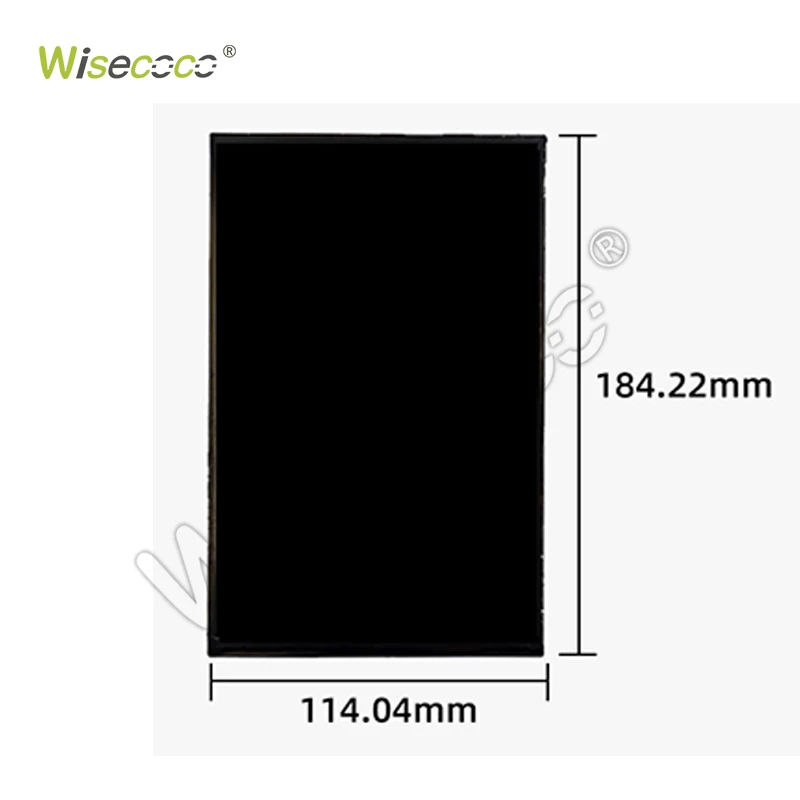 Wisecoco Custom Lcd Screen 8 Inch Wide Temperature Lvds 24Pins 300Nits 800*1280 Lcd Tft Display Modules