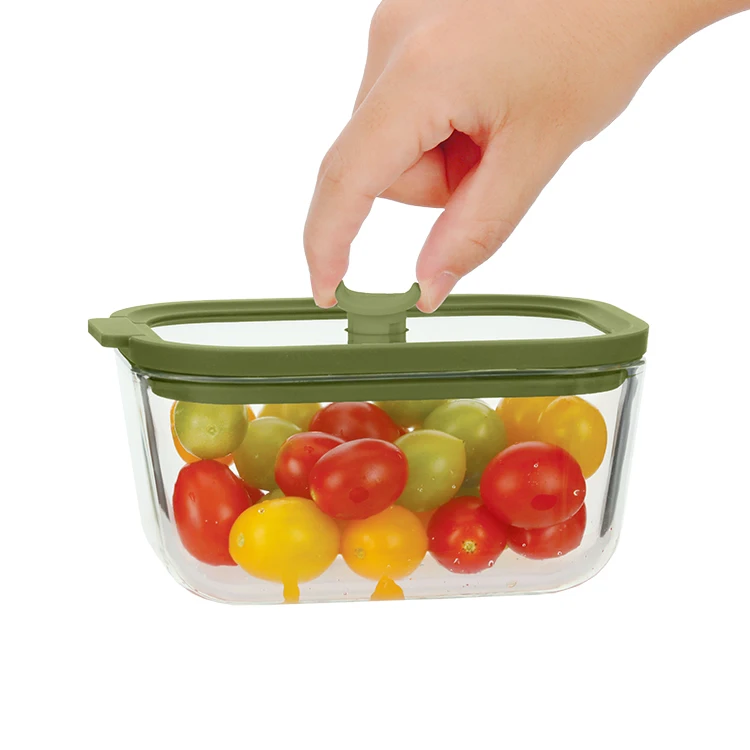outdoor travel portable kitchen high borosilicate glass lunch food storage container bento box set with tempered glass lid