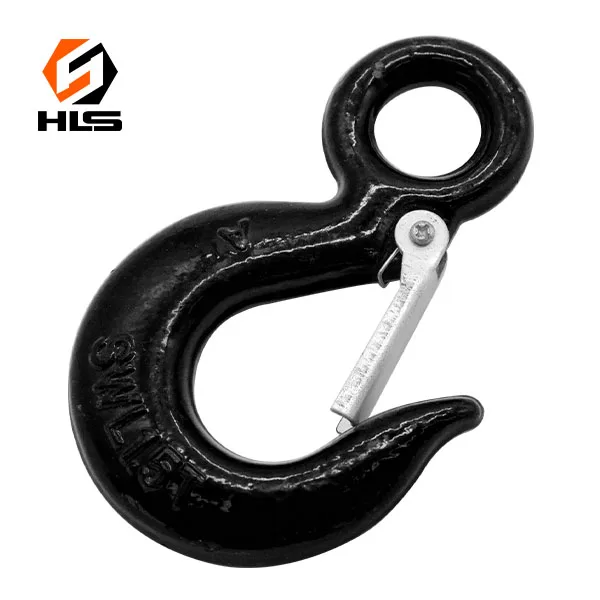 HLS China Professional Manufacture Lifting Hook Hardware Forge Cargo Hooks Safety Latch for Crane