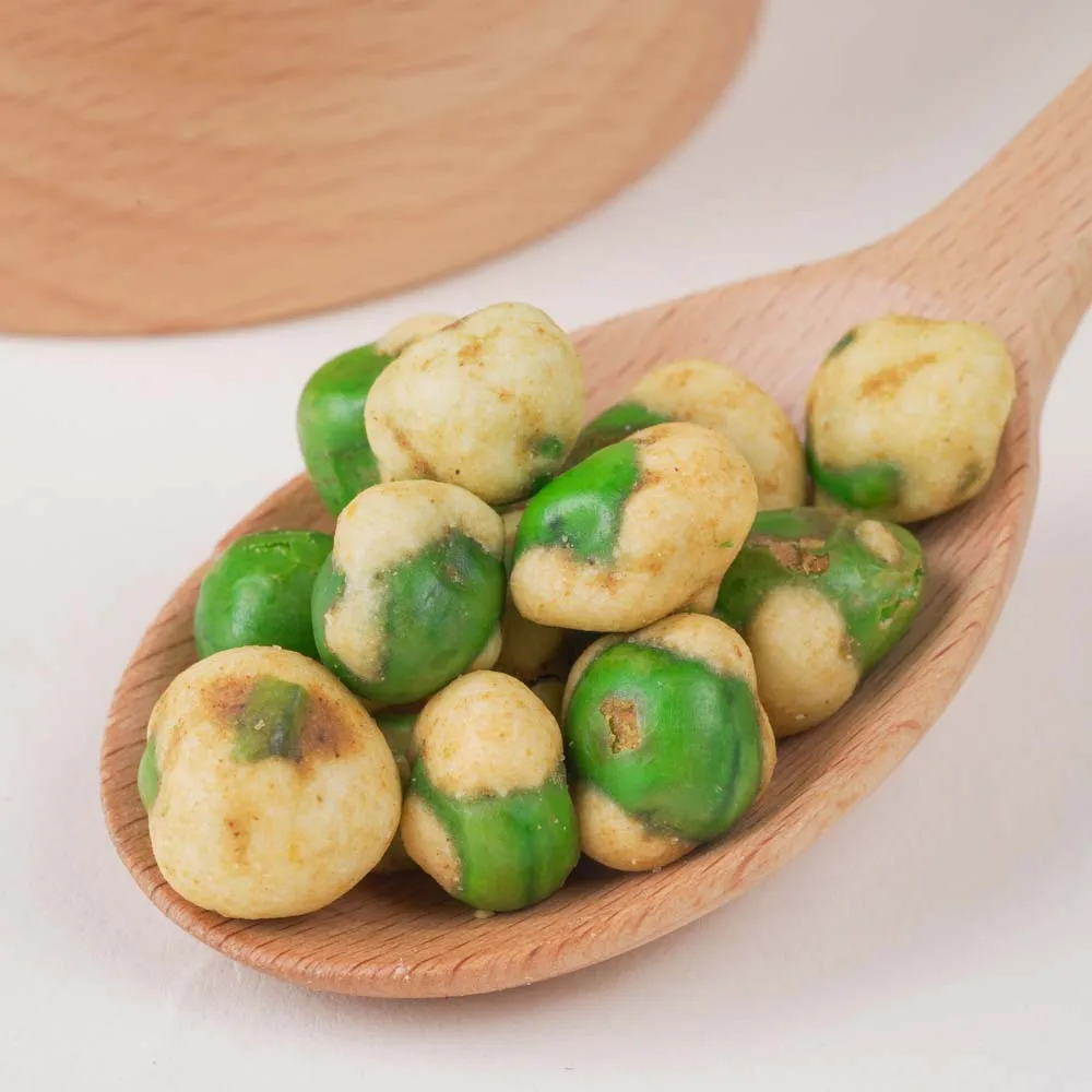 Factory Wholesale High protein and crispy Sichuan Chilli Peas Coated Green Peas Spicy Peas