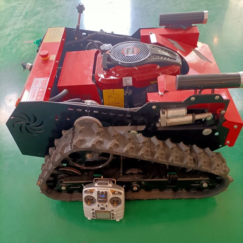 Push Button Start Petrol Ramp Tracked Remote Control Lawn Tractor with Lighting CE Marking