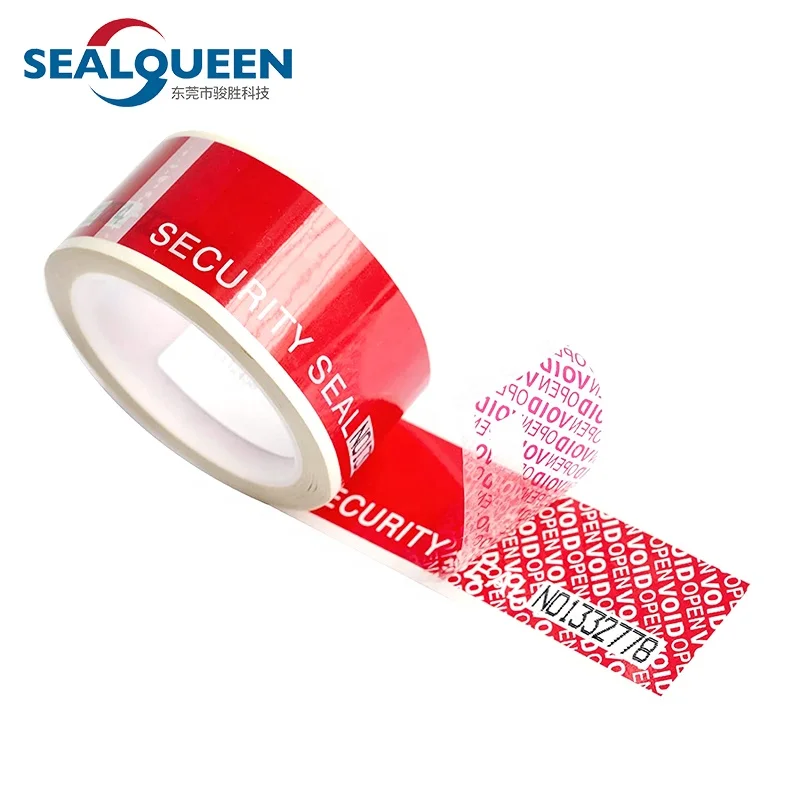 Factory Supply Self Sealing Void Tape Serial number Printed Tamper Evident Void Carton Seal Security Packing Tape