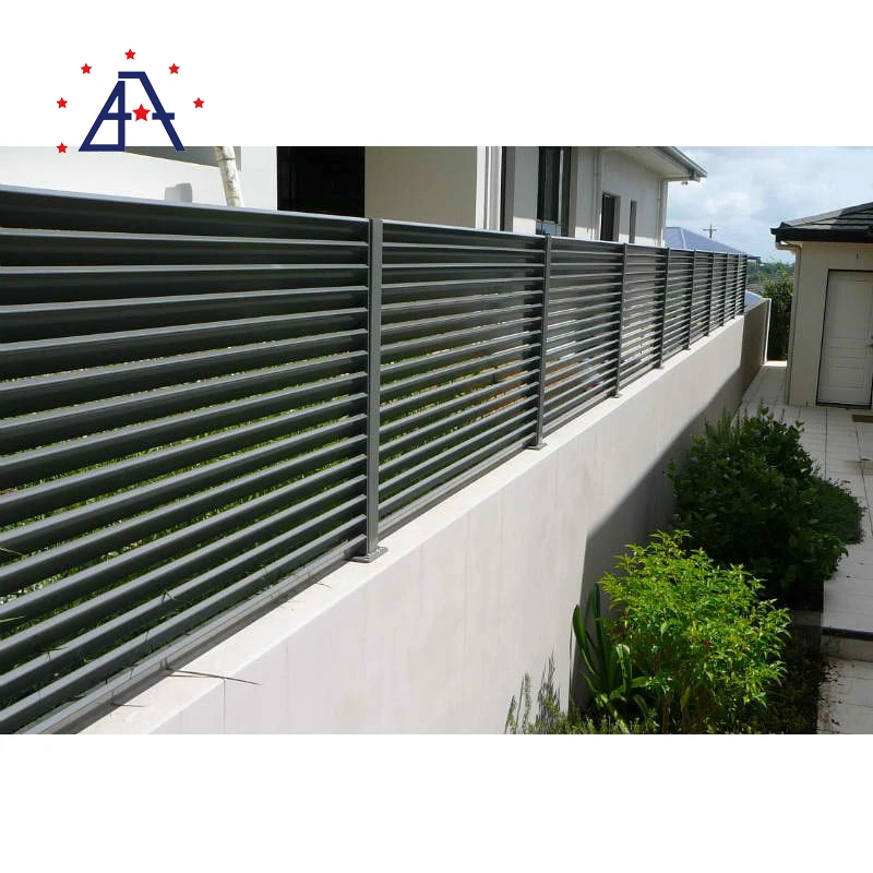 Factory prices customized black aluminum metal fence panel aluminum slat gate modern gates for outdoor garden wall