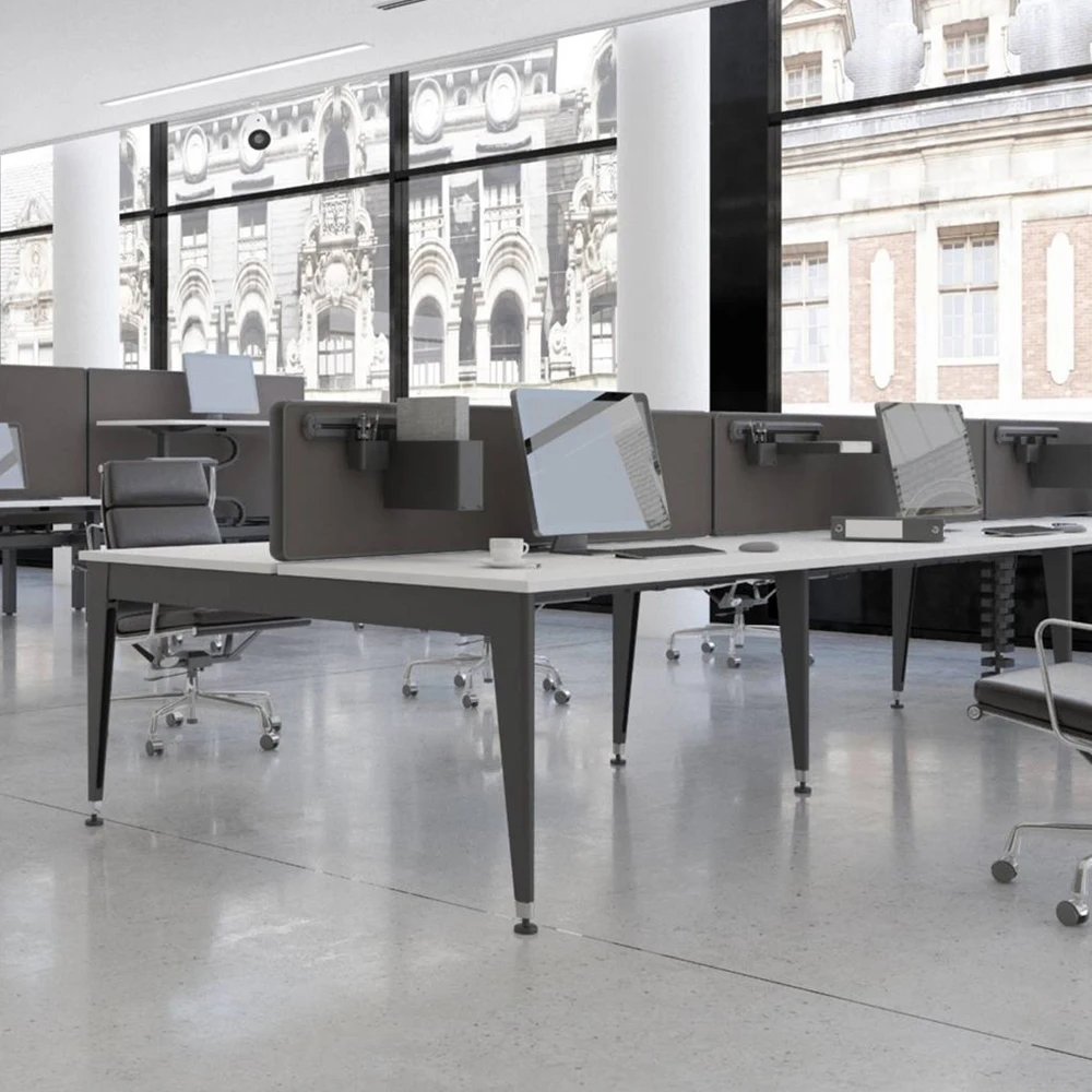 OMNI High End Office Desk Bundles Aluminum-Magnesium Alloy Workstation with Wire Management System