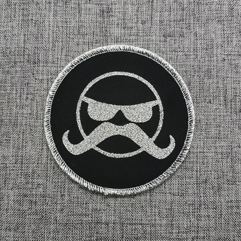 blue insignia Heat Press Patch iron patch Custom Woven distinctive badge Patch  hat tags