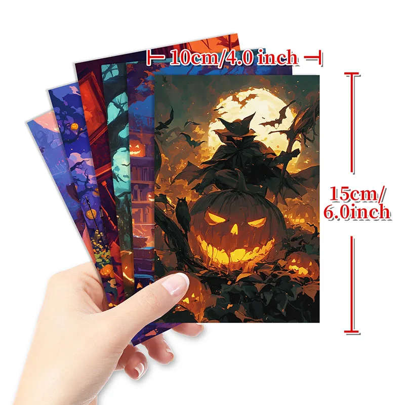 Custom Wholesale High Quality Halloween Decoration Props Paper Postcards Invitations Party Greeting Cards For Party
