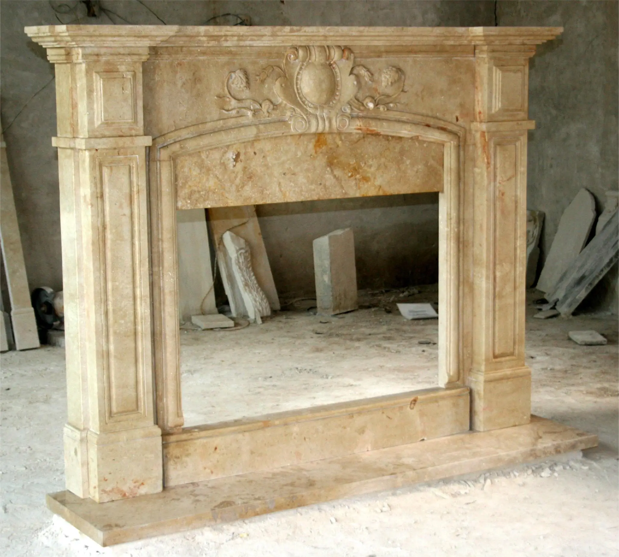 Западный Стиль Цветочный дизайн простой мраморный камин